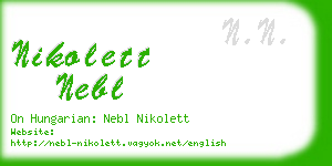 nikolett nebl business card